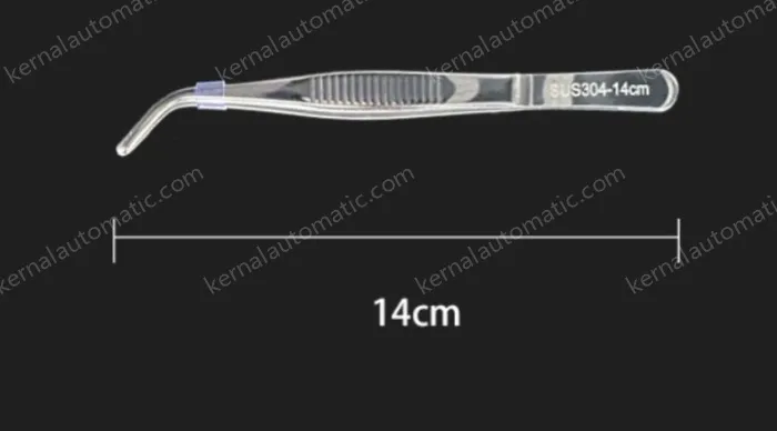 Stainless steel tweezers Curved round head (304 models) 14cm