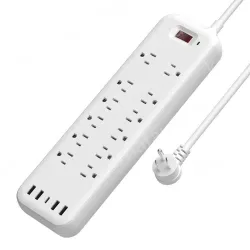 New Design 12 AC Outlets Surge Protector Power Strip