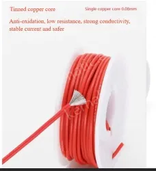 Silicone high temperature cable 20AWG Green