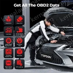 TOPDON TopScan Pro Mid-level Diagnostic Tool 13 Reset Functions I/M Readiness, Injector Coding, Tire Pressure Reset, Sunroof Initialization