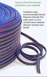 LED light connecting cable 24AWG*8 and (11/0.14TS)