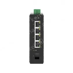 1 Port Gigabit SFP + 4 Ports Gigabit PoE RJ45 Din-Rail Unmanaged Industrial PoE Switch