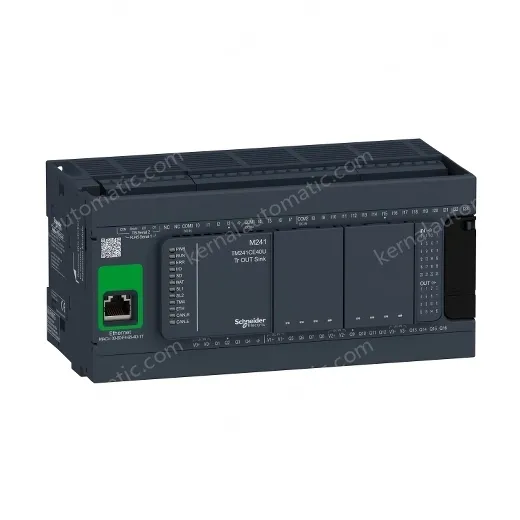 TM241CE40U logic controller, Modicon M241, 40 IO, transistor, NPN, Ethernet