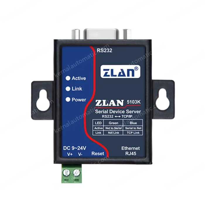 Rail/desktop serial server