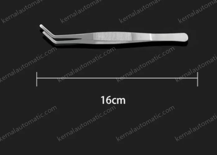 Stainless steel tweezers Curved round head (thick) 16cm