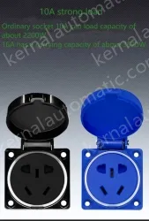 Green Duplex black panel 5 holes