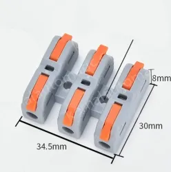 Quick terminal blocks-The SCH-3 can be fixed with three inlets and three outs