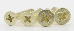 Golden Flat Head Screws M4*12