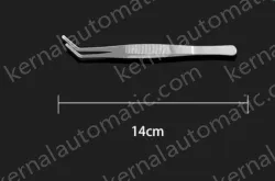 Stainless steel tweezers Curved round head (thick) 14cm