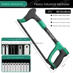 Heavy Duty Industrial Grade Hacksaw Contains 10 carbon hacksaw blades + 7 multi-function saw blades The saw body can store the saw blades