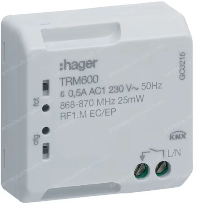Control for latching relay, timer KNX radio