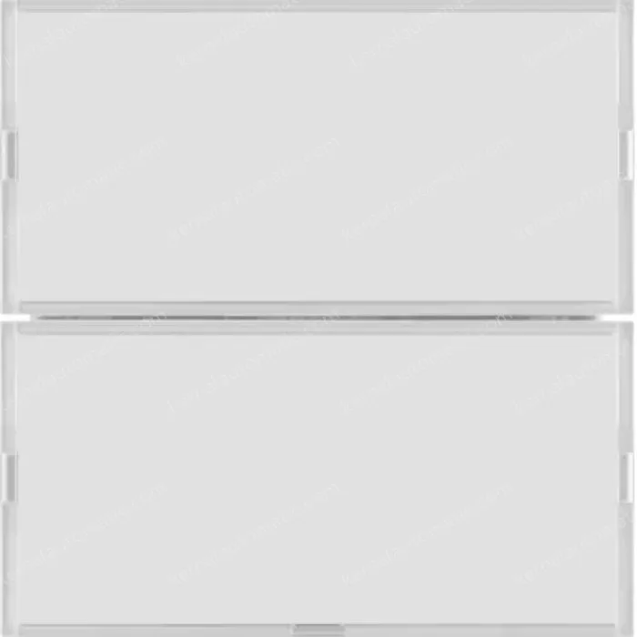 Push-button 2gang, RGB LED, int. temp. sensor, KNX - S.1/B.3/B.7, f. p.white