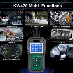 KW470 Automotive Fault Diagnosis Instrument Engine Fault Reading Fault Code Query Playback Function Testing Tools