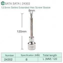 Dafei 8mm with a total length of 120mm-24302