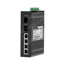 2 Ports Gigabit SFP + 4 Ports Gigabit PoE RJ45 Din-Rail Unmanaged Industrial PoE Switch